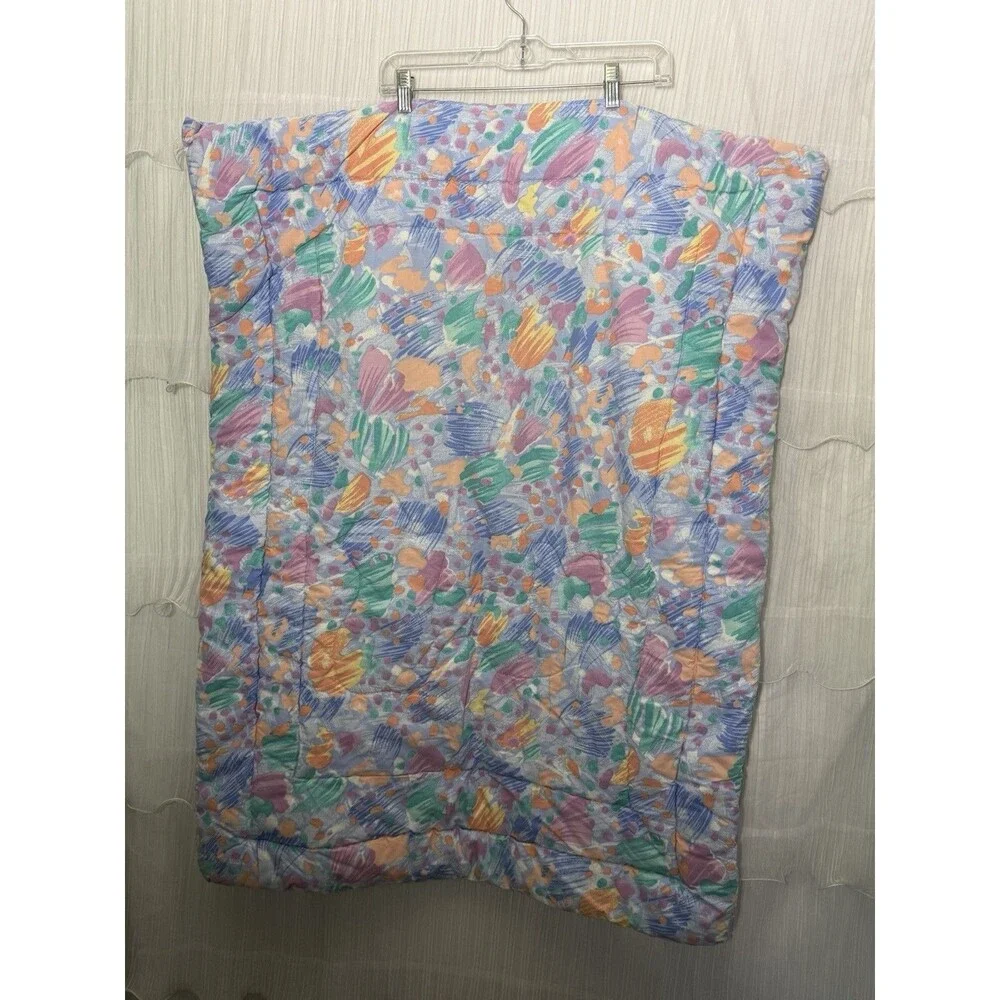 Vtg Bears & Butterflies Pastel Baby Crib Blanket Comforter Fisher Price 90’s USA